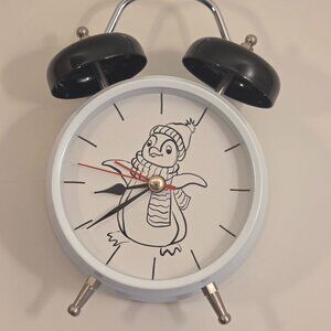 Brand New Penguin Twin Bell Alarm Clock – AA